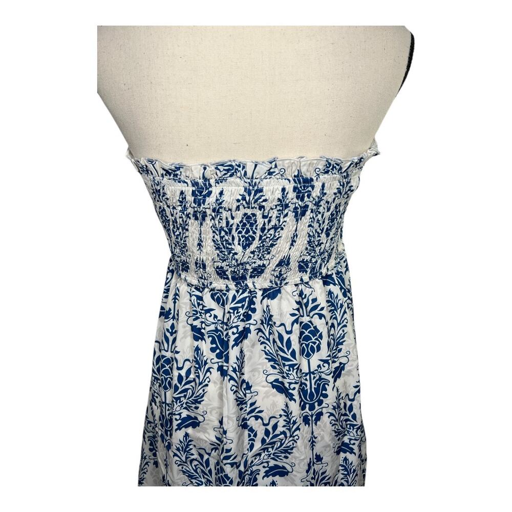 Cupshe Blue & White Damask Mini Tube Dress Size Large - Picture 6 of 7